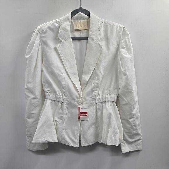 Ulla Johnson Blazer Womens Small White Linen Silk Jacket - Picture 3 of 11